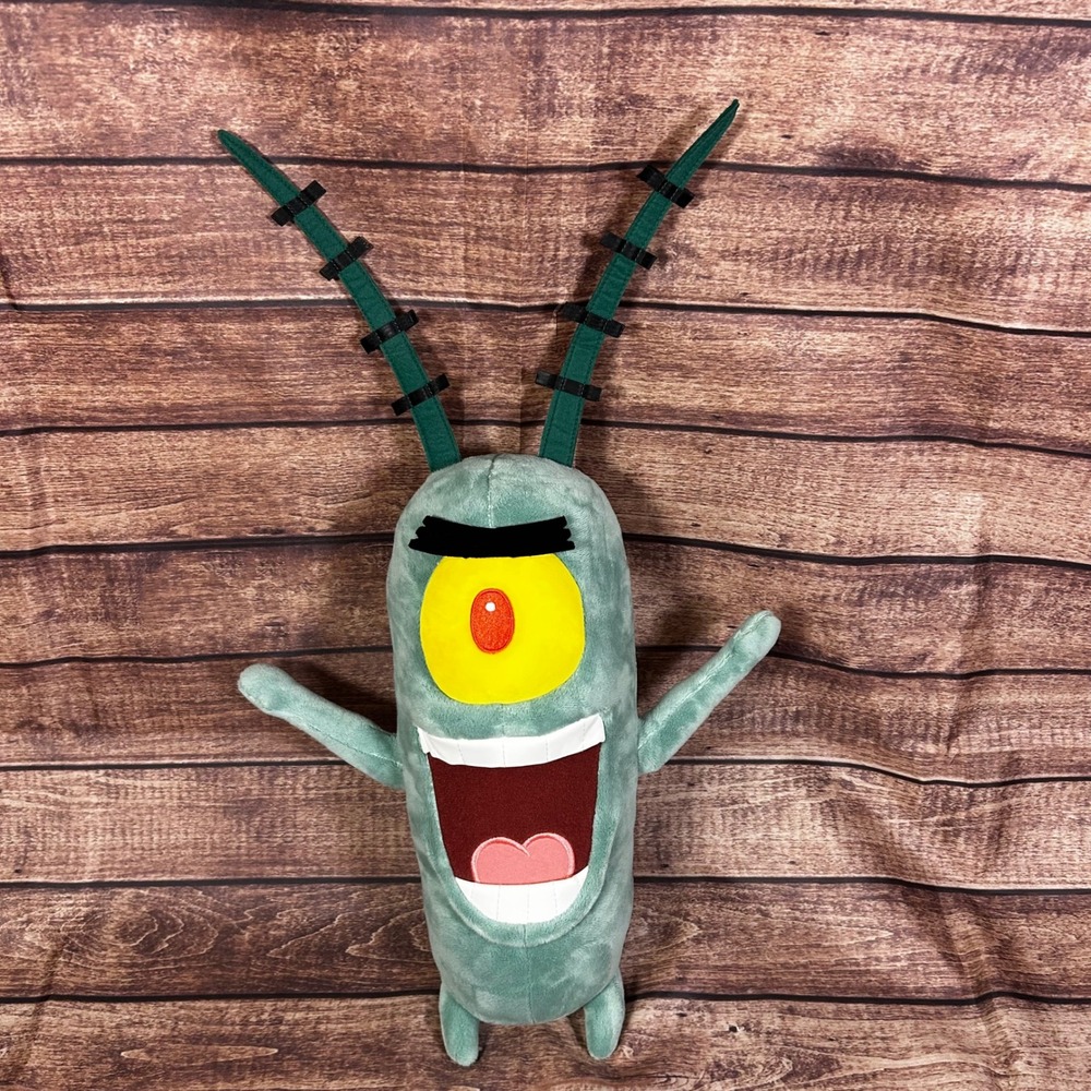Universal‎ Studios SpongeBob SquarePants Plankton Plush 21 Inch Green Toy 2024